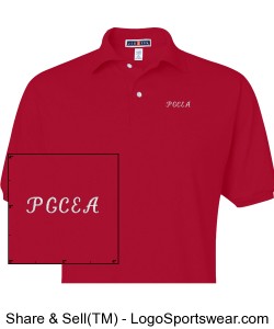 Red PGCEA Logo Polo Shirt Design Zoom